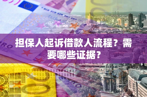 武汉担保人起诉借款人流程？需要哪些证据？