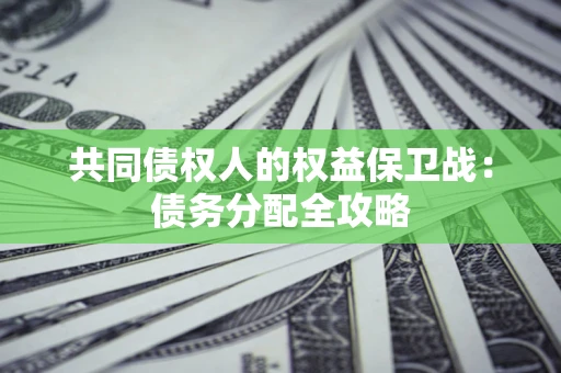 武汉共同债权人的权益保卫战：债务分配全攻略