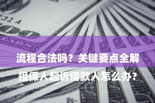 武汉

担保人起诉借款人怎么办？流程合法吗？关键要点全解析